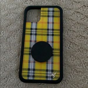 Yellow plaid iPhone 11 case